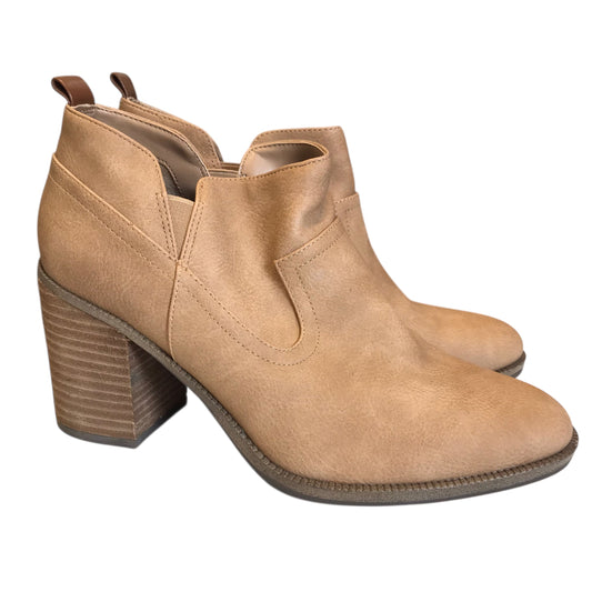 Boots Ankle Heels By Dr Scholls In Tan, Size:8
