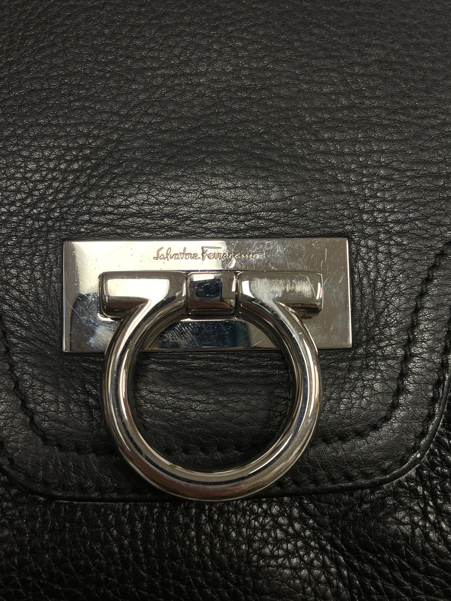 Handbag Luxury Designer By Ferragamo, Size: Large