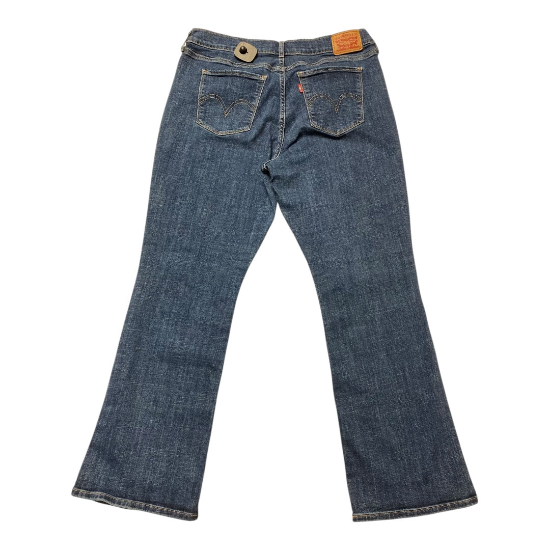 Jeans Boot Cut By Levis In Blue Denim, Size:12