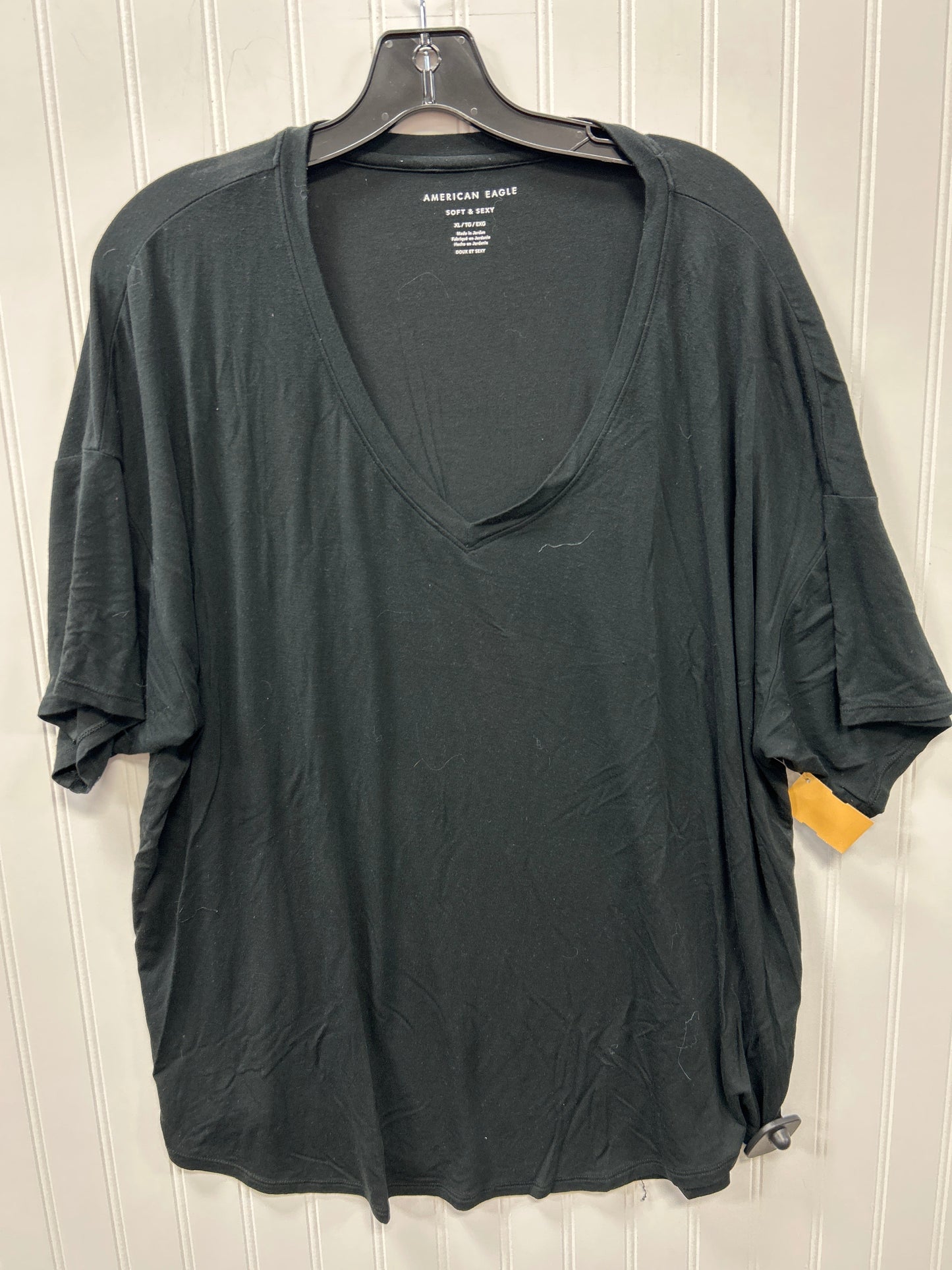 Top Ss Basic By American Eagle In Black, Size:Xl