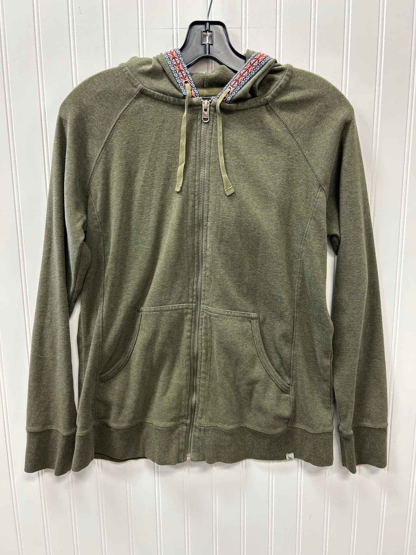 Sweatshirt Hoodie By Eddie Bauer In Green, Size:L