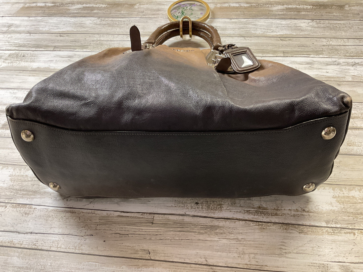 Handbag Luxury Designer By Prada In Brown, Size:Large