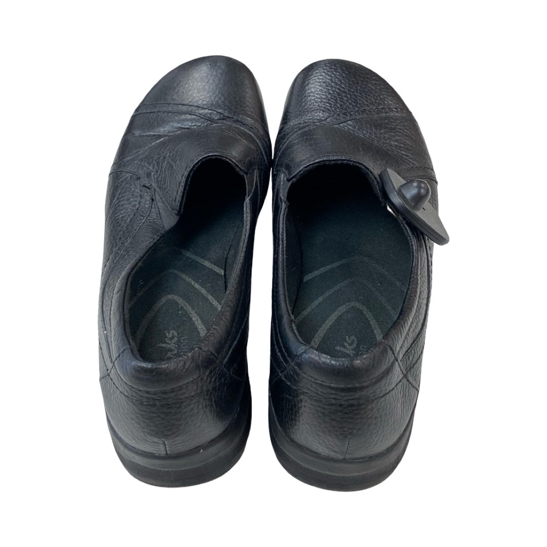 Shoes Flats By Clarks In Black, Size:11