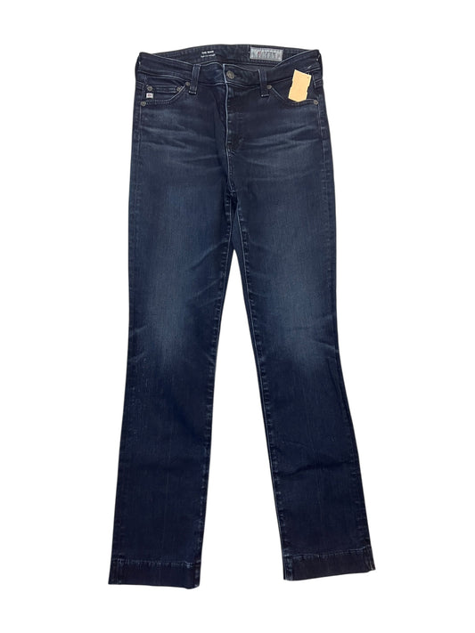 Jeans Straight By Ag Jeans In Blue Denim, Size:6