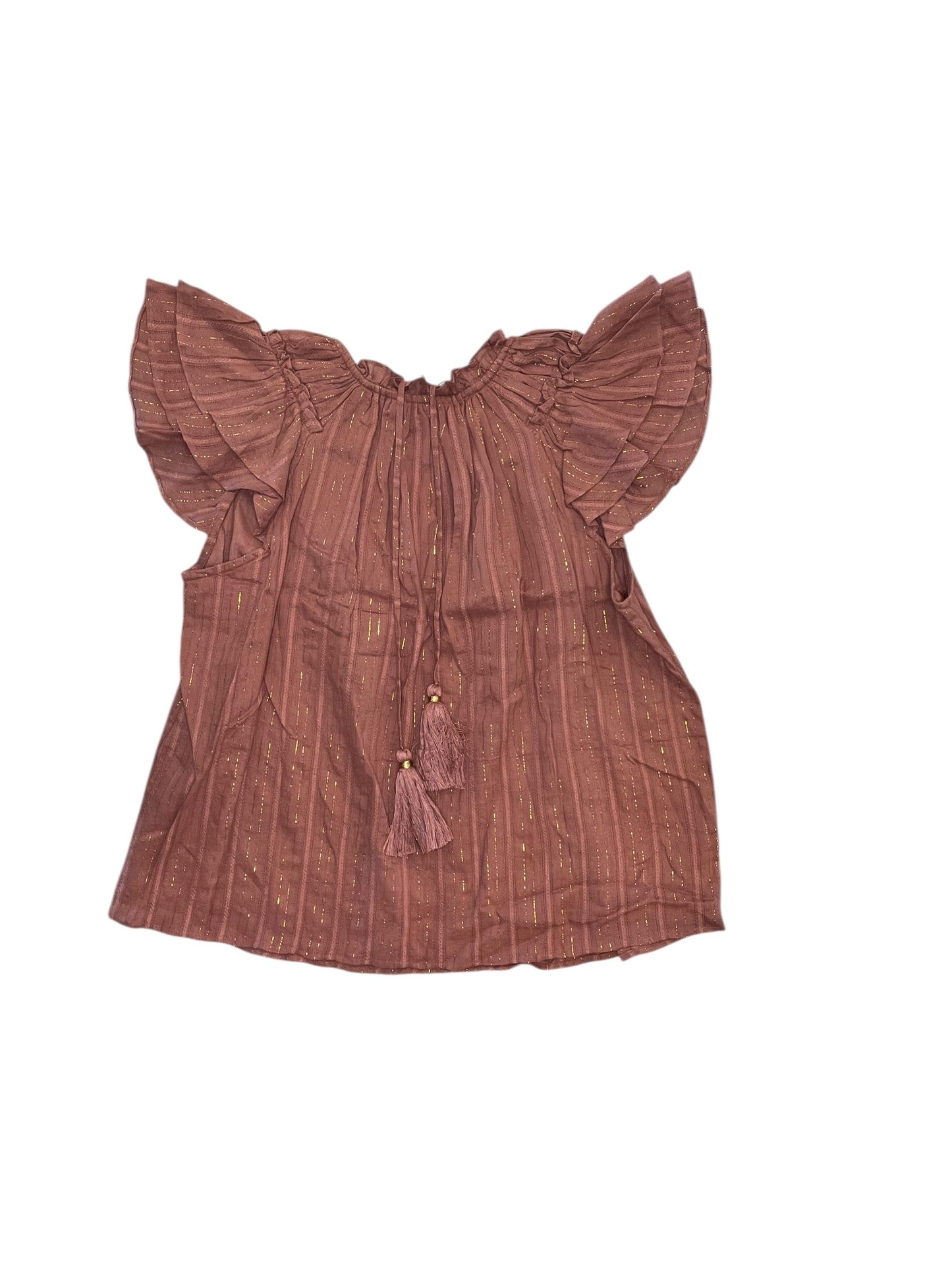 Blouse Ss By Cmb In Peach, Size:M