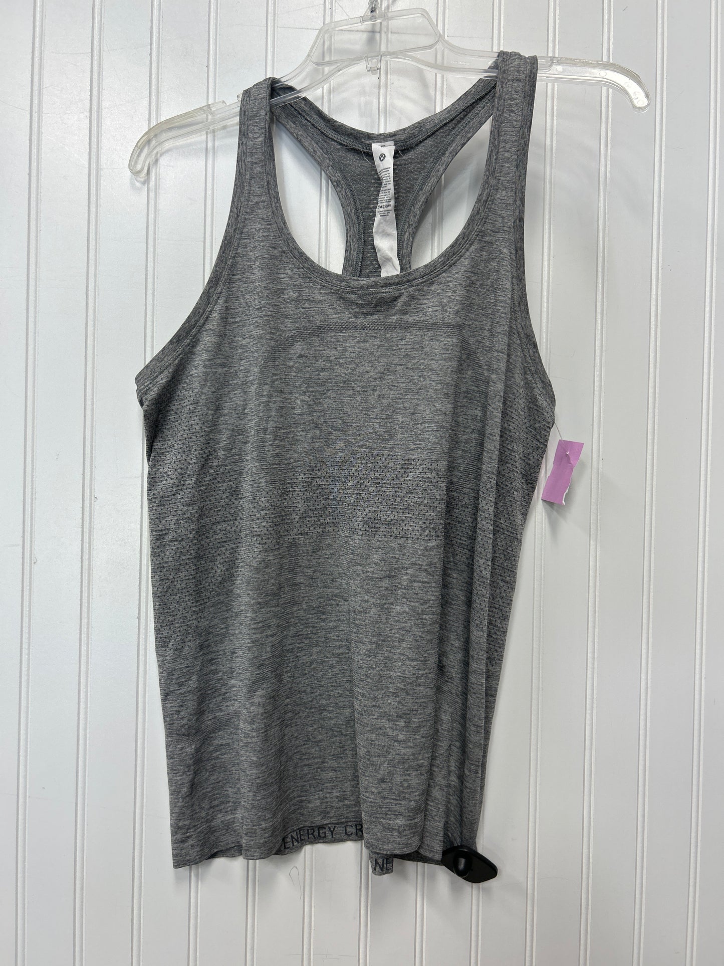 Athletic Tank Top By Lululemon In Grey, Size:10