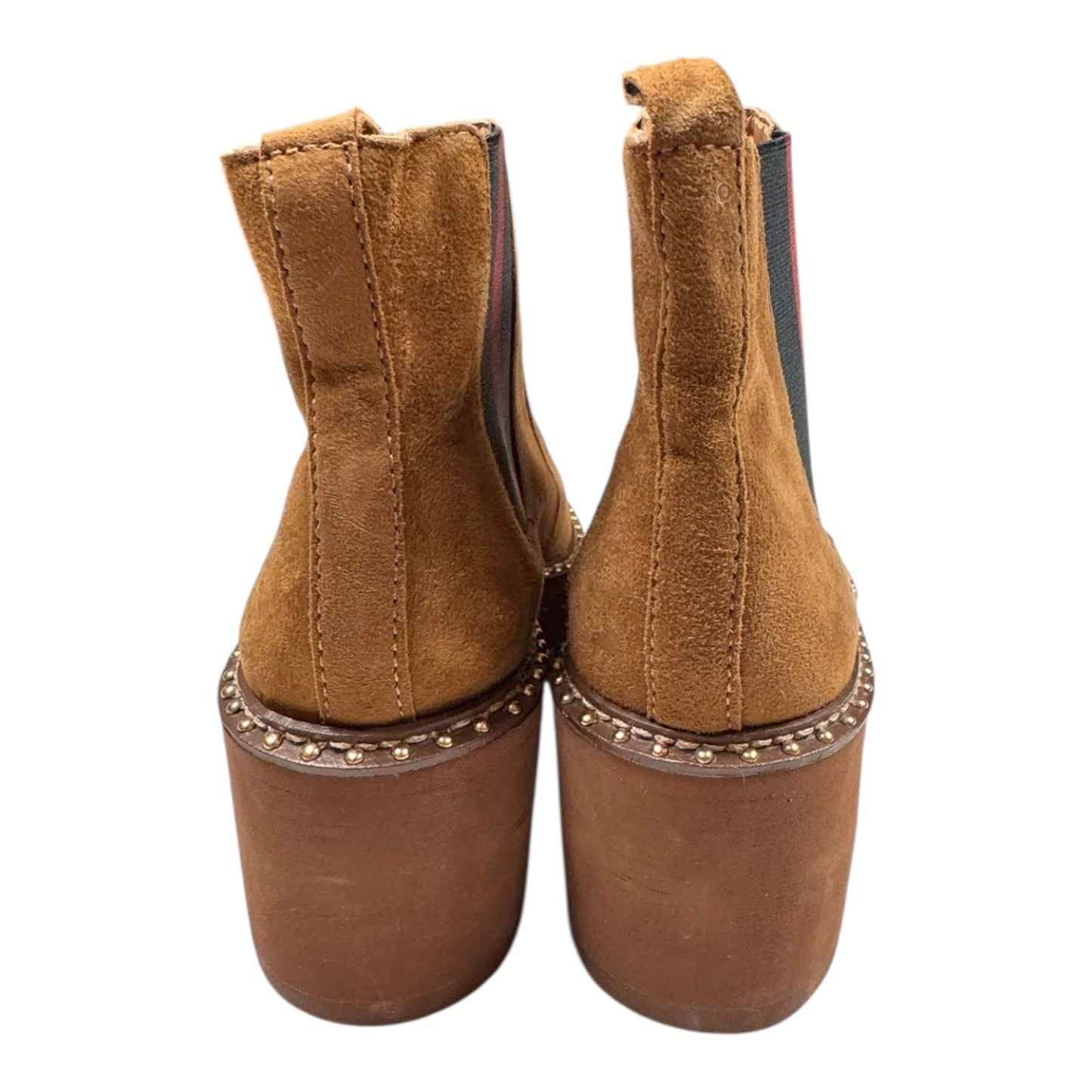 Boots Ankle Heels By Cmc In Brown, Size:8