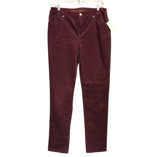Pants Corduroy By Chicos In Maroon, Size:8