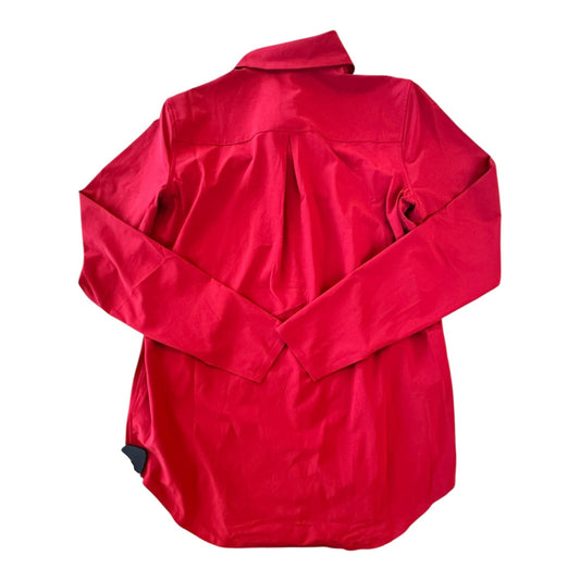 Athletic Top Ls Collar By Athleta In Red, Size:Xxs