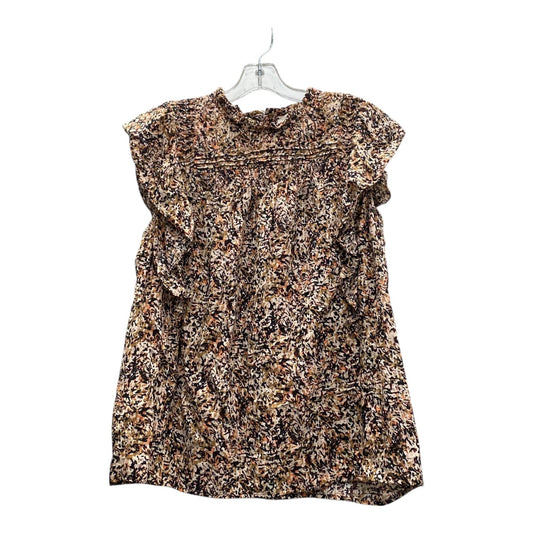 Top Ss By Loft In Black & Tan, Size:L