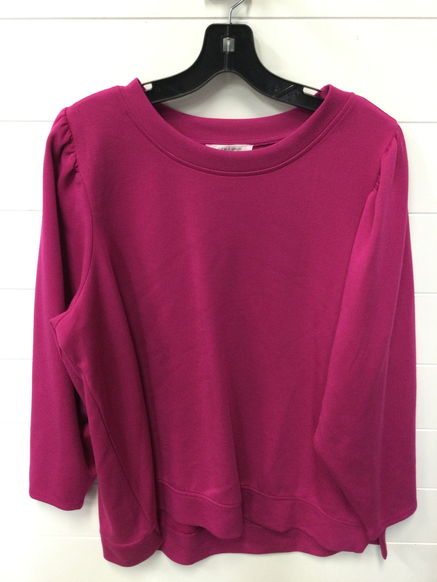 Top Ls By Cable And Gauge In Pink, Size:1X