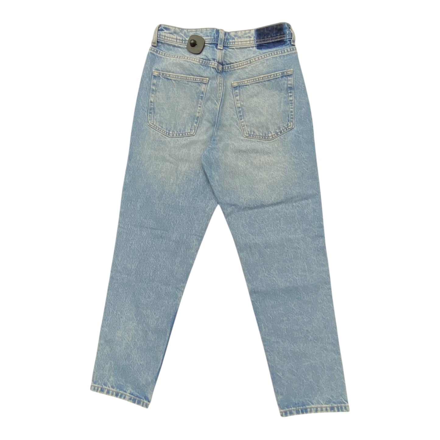 Jeans Straight By Zara In Blue Denim, Size:4