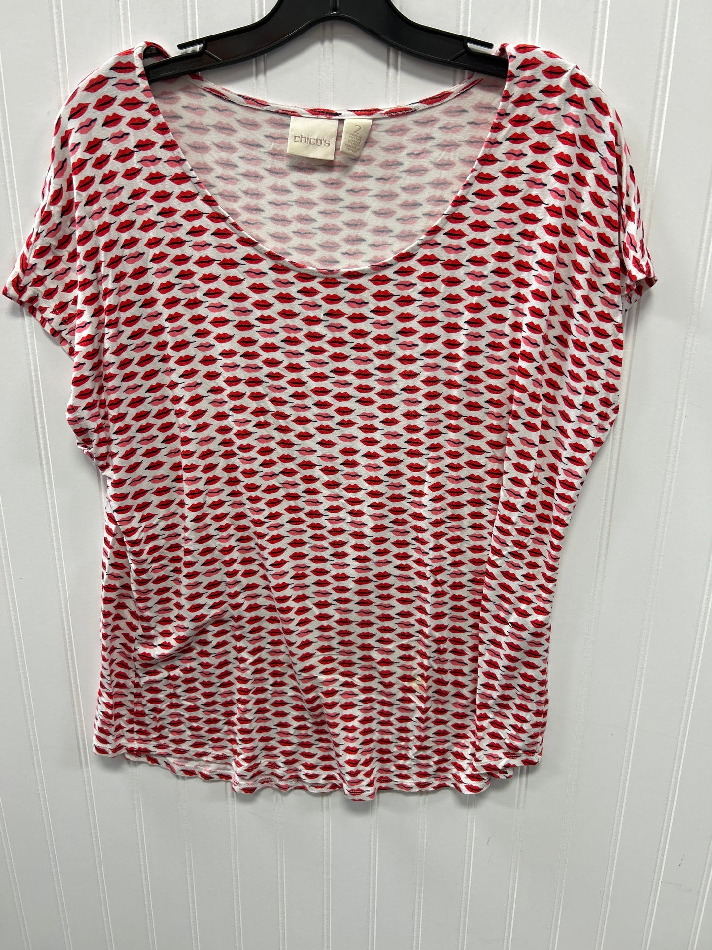 Top Ss By Chicos In Red & White, Size:M