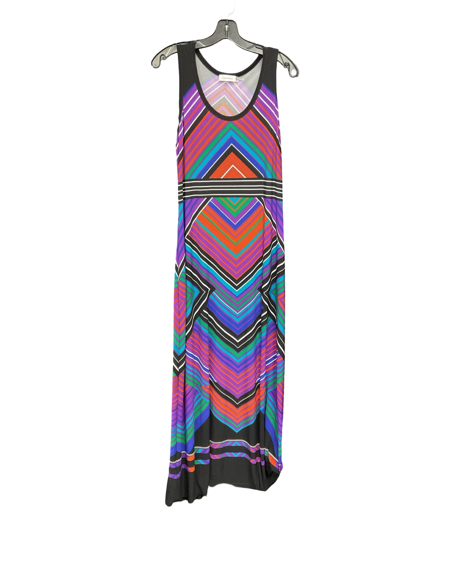 Dress Casual Maxi By Calvin Klein In Multi, Size:L