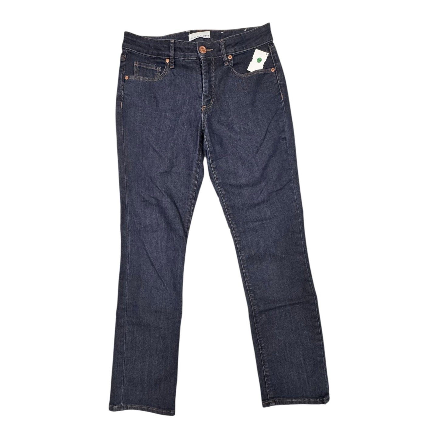 Jeans Straight By Loft In Blue Denim, Size:4