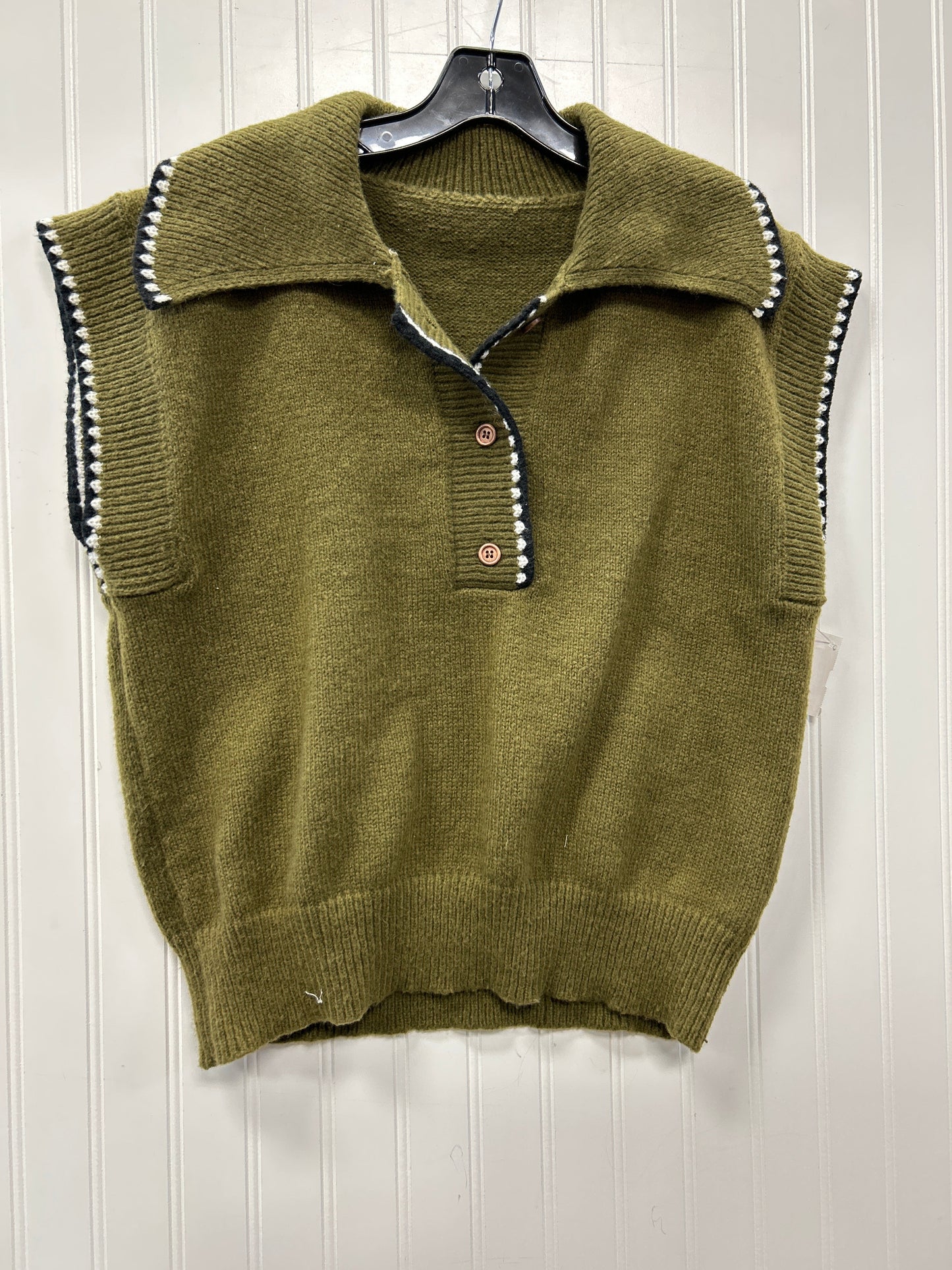 Vest Sweater By Cmc In Green, Size:L