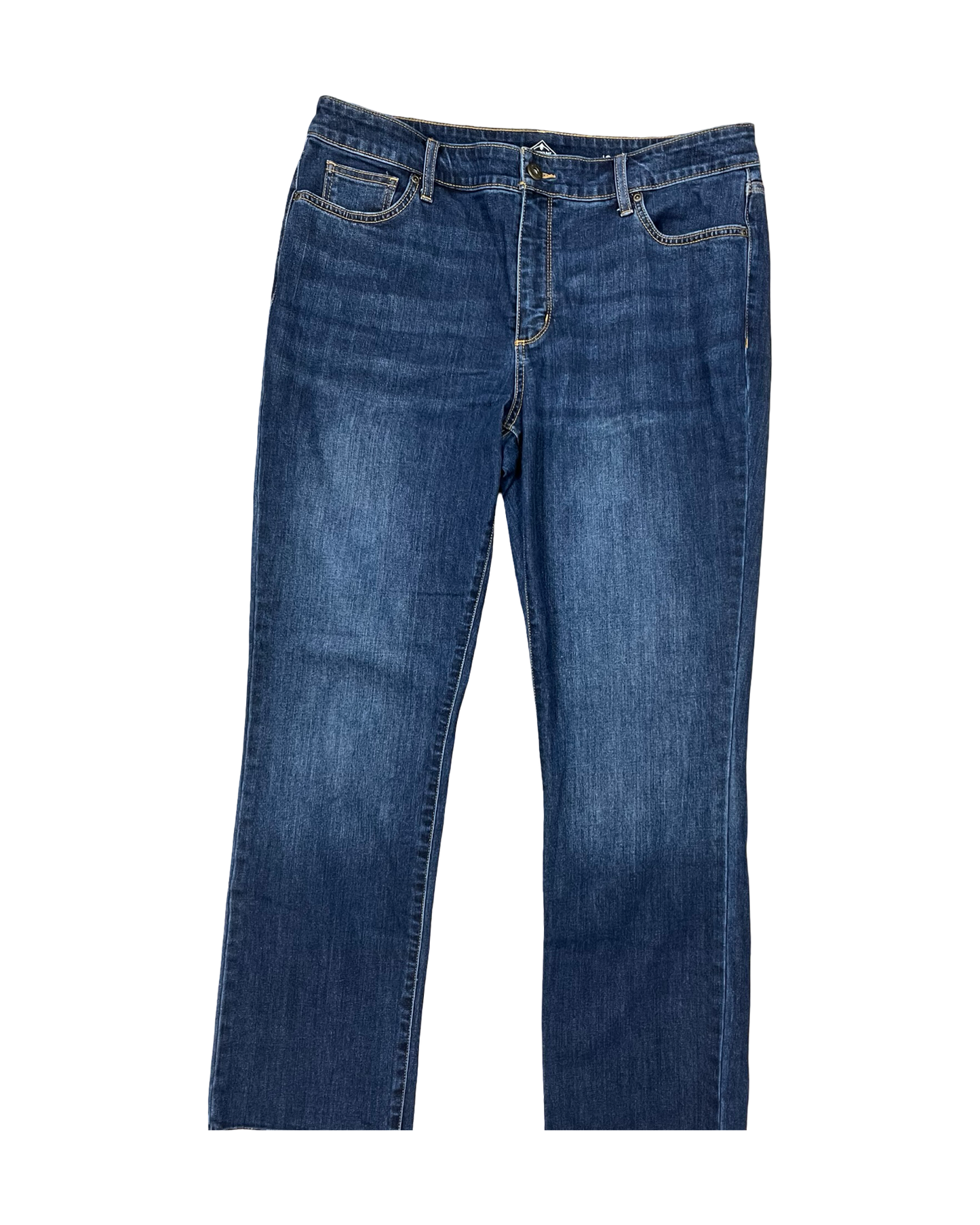 Jeans Straight By St Johns Bay In Blue Denim, Size:16