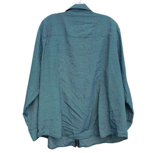 Top Ls Designer By Michael Kors In Black & Blue, Size:3X