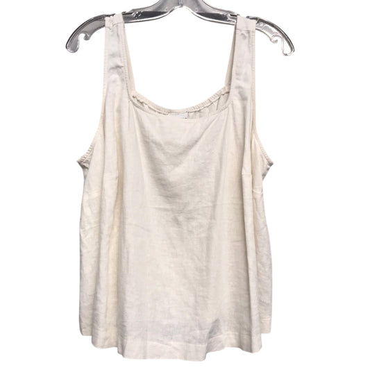 Top Sleeveless By Ava & Viv In Cream, Size:1X