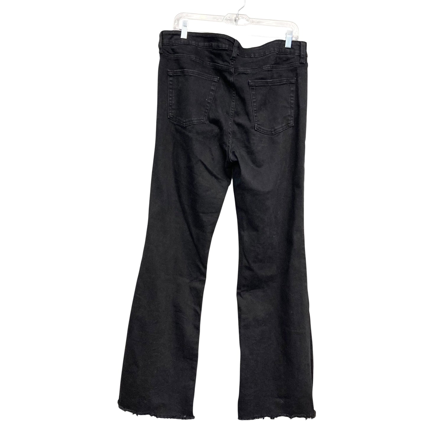 Jeans Wide Leg By Just Usa In Black, Size:16