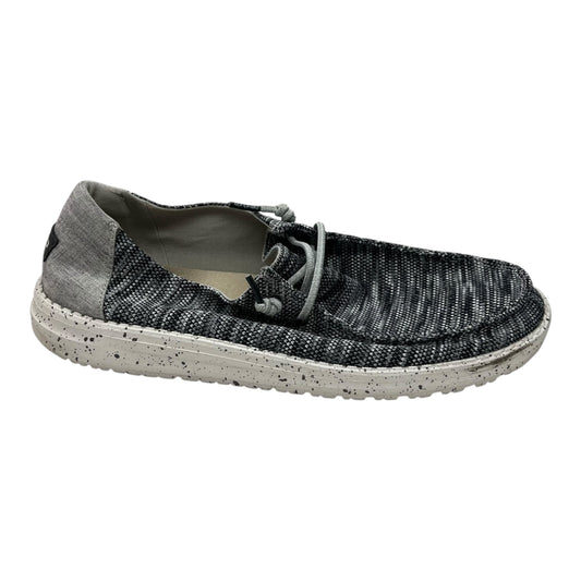 Shoes Flats By Hey Dude In Grey, Size:11