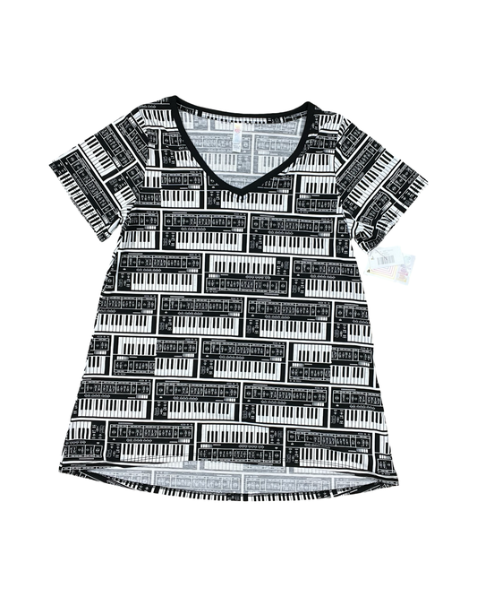 Top Ss By Lularoe In Black & White, Size:L