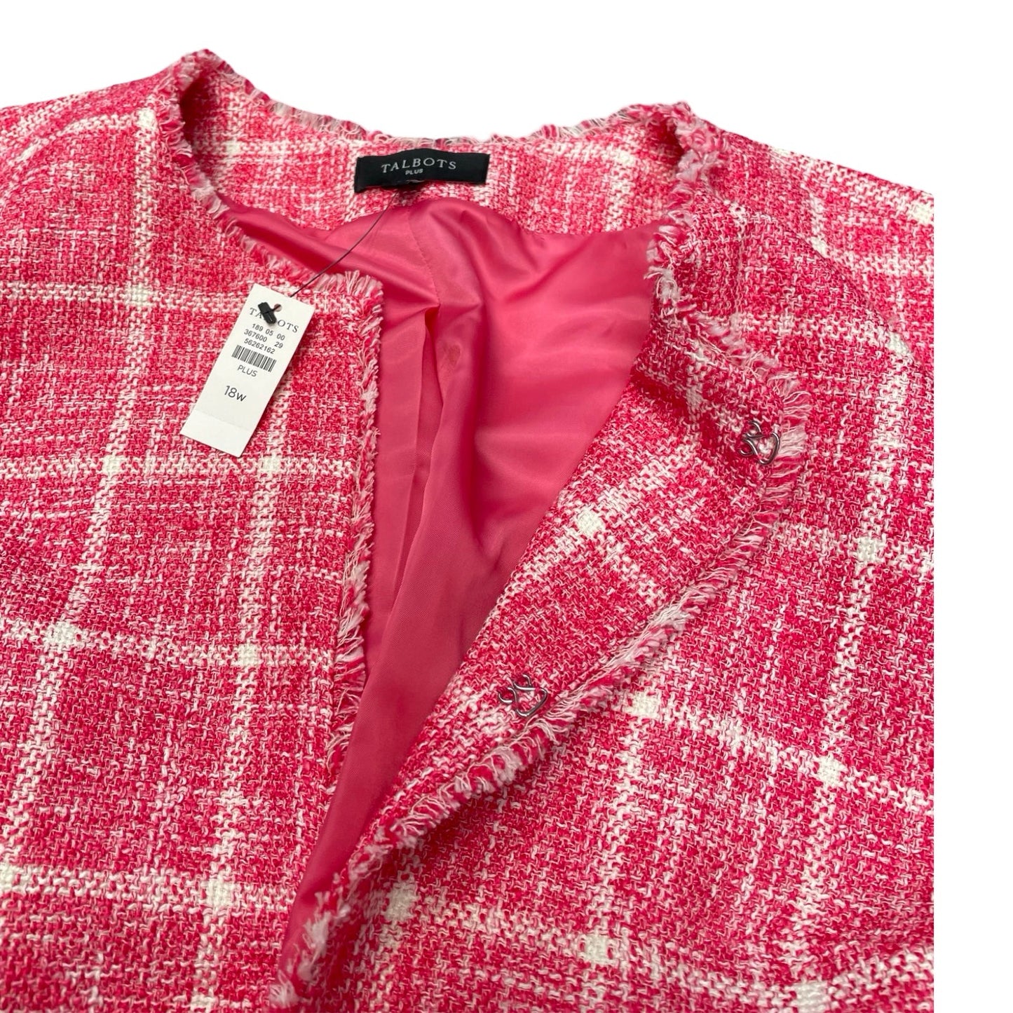 Blazer By Talbots In Pink & White, Size:18
