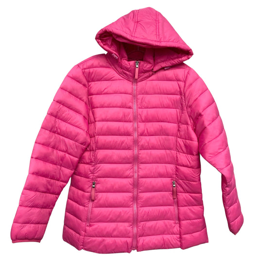 Coat Puffer & Quilted By St Johns Bay In Pink, Size:L