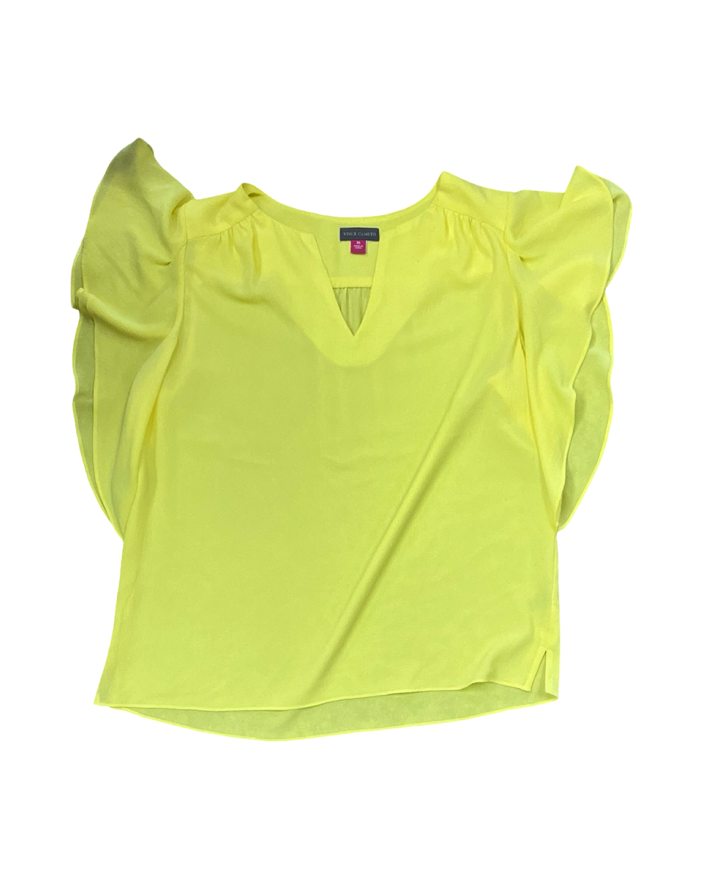 Top Ss By Vince Camuto In Yellow, Size:Xs