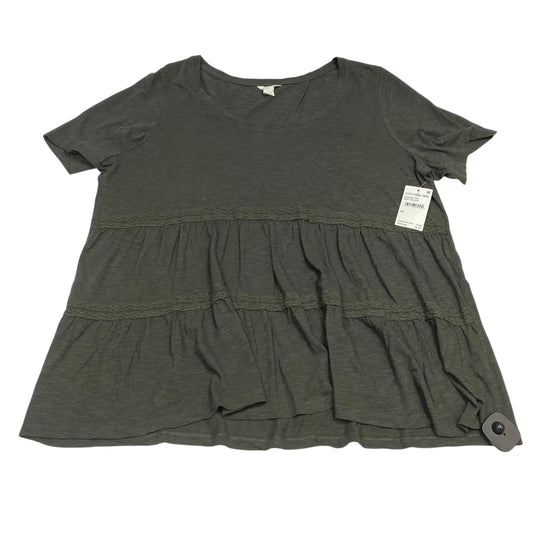 Top Ss By Caslon In Grey, Size:2X