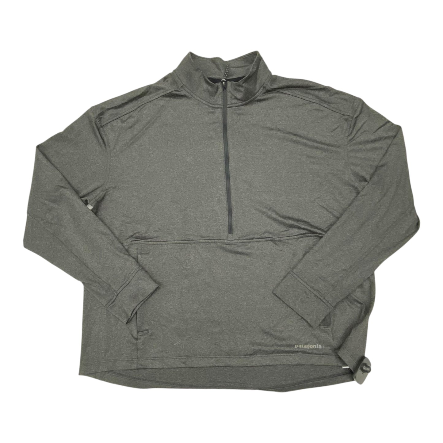 Athletic Top Ls Collar By Patagonia In Grey, Size:L