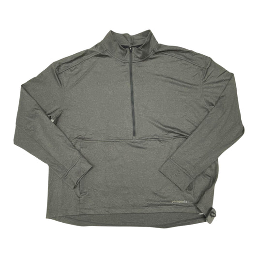 Athletic Top Ls Collar By Patagonia In Grey, Size:L