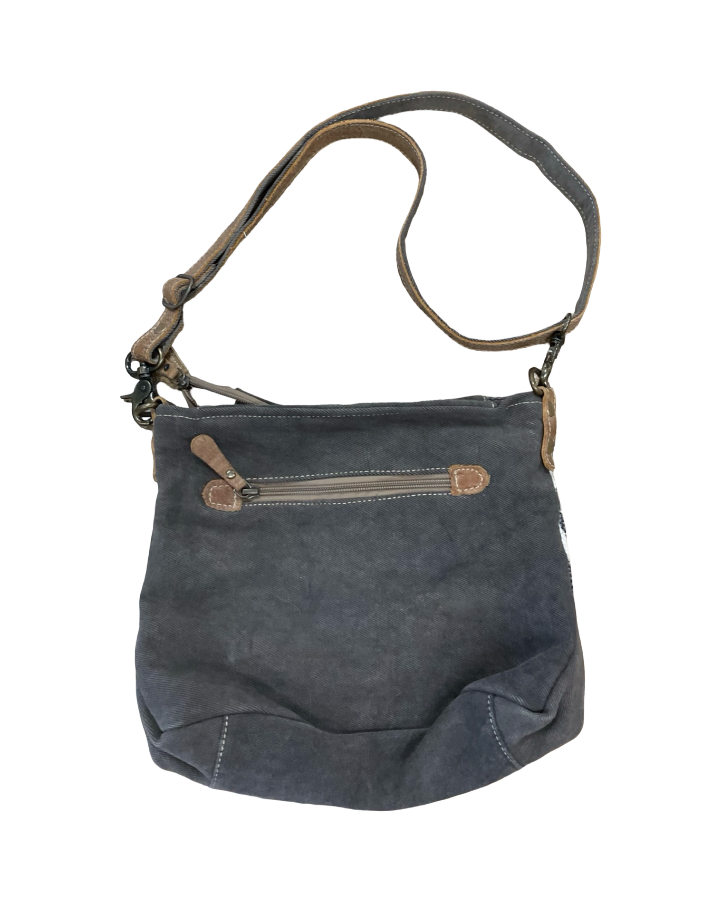Crossbody By Myra In Grey, Size:Medium