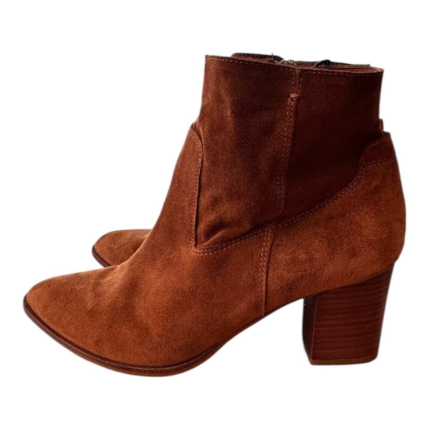 Boots Ankle Heels By Franco Sarto In Brown, Size:9.5