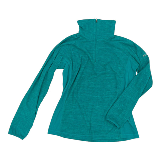 Athletic Top Ls Collar By Columbia In Green, Size:L