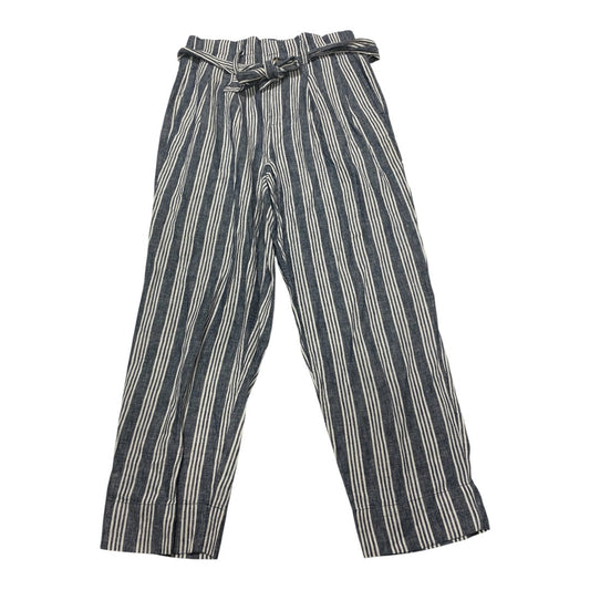 Pants Wide Leg By Madewell In Blue & White, Size:0
