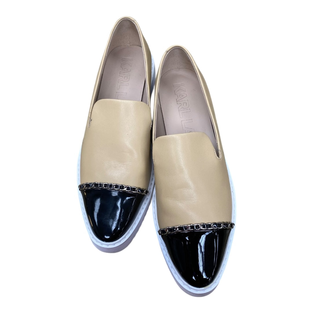 Shoes Designer By Karl Lagerfeld In Beige, Size:7.5