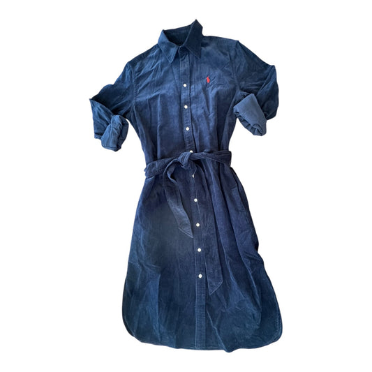 Dress Corduroy By Polo Ralph Lauren In Navy, Size:8