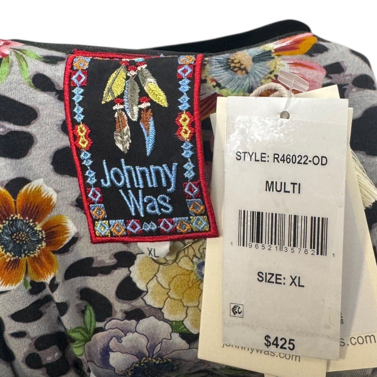 Dorian Sequin Kimono Blazer By Johnny Was In Black & Brown, Size: Xl