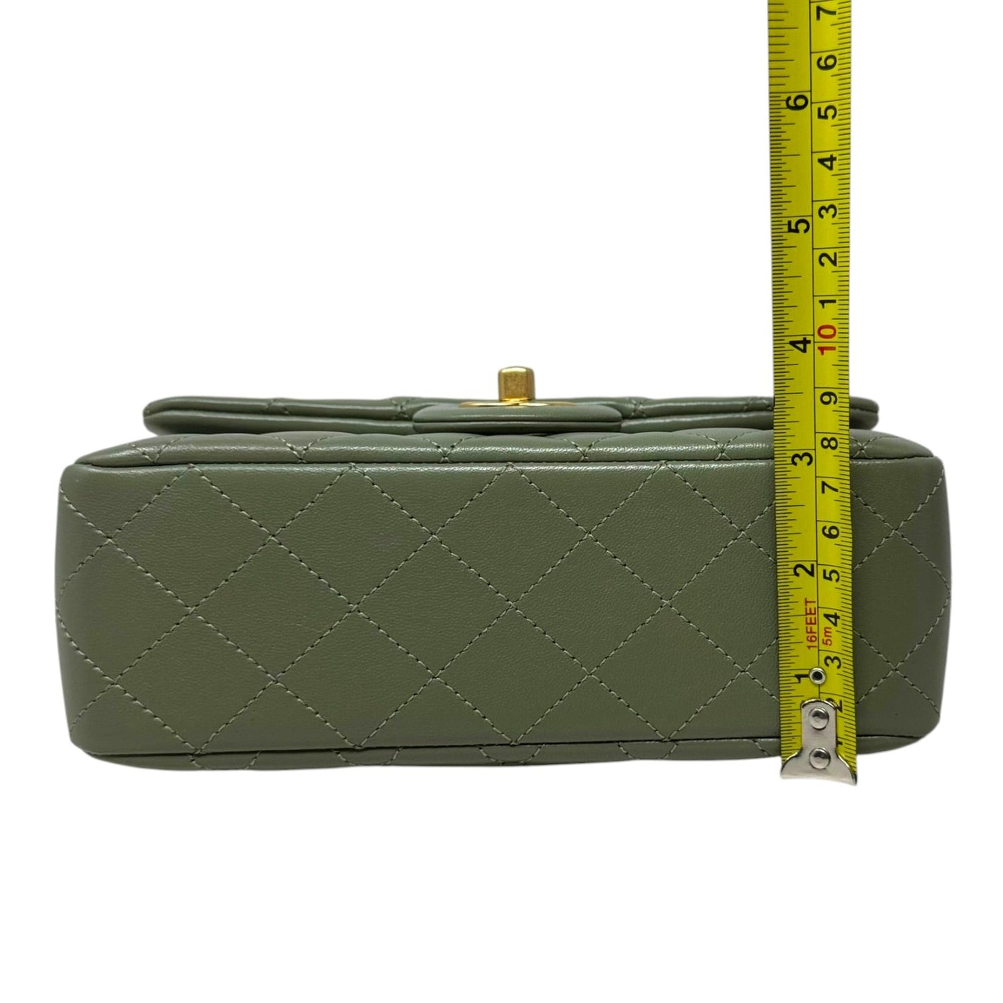 Quilted Lambskin Pearl Crush Mini Flap Handbag Luxury Designer By Chanel, Size: Small