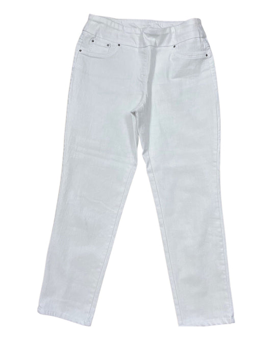 Jeans Straight By Ruby Rd In White, Size:10P