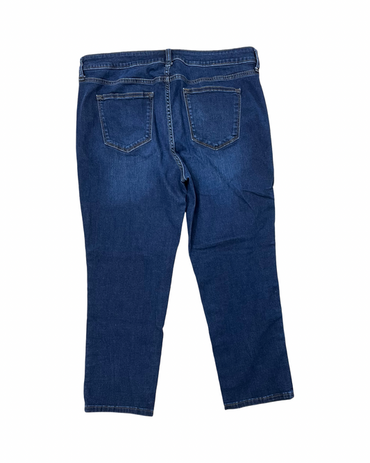 Jeans Cropped By Sonoma In Blue Denim, Size:14