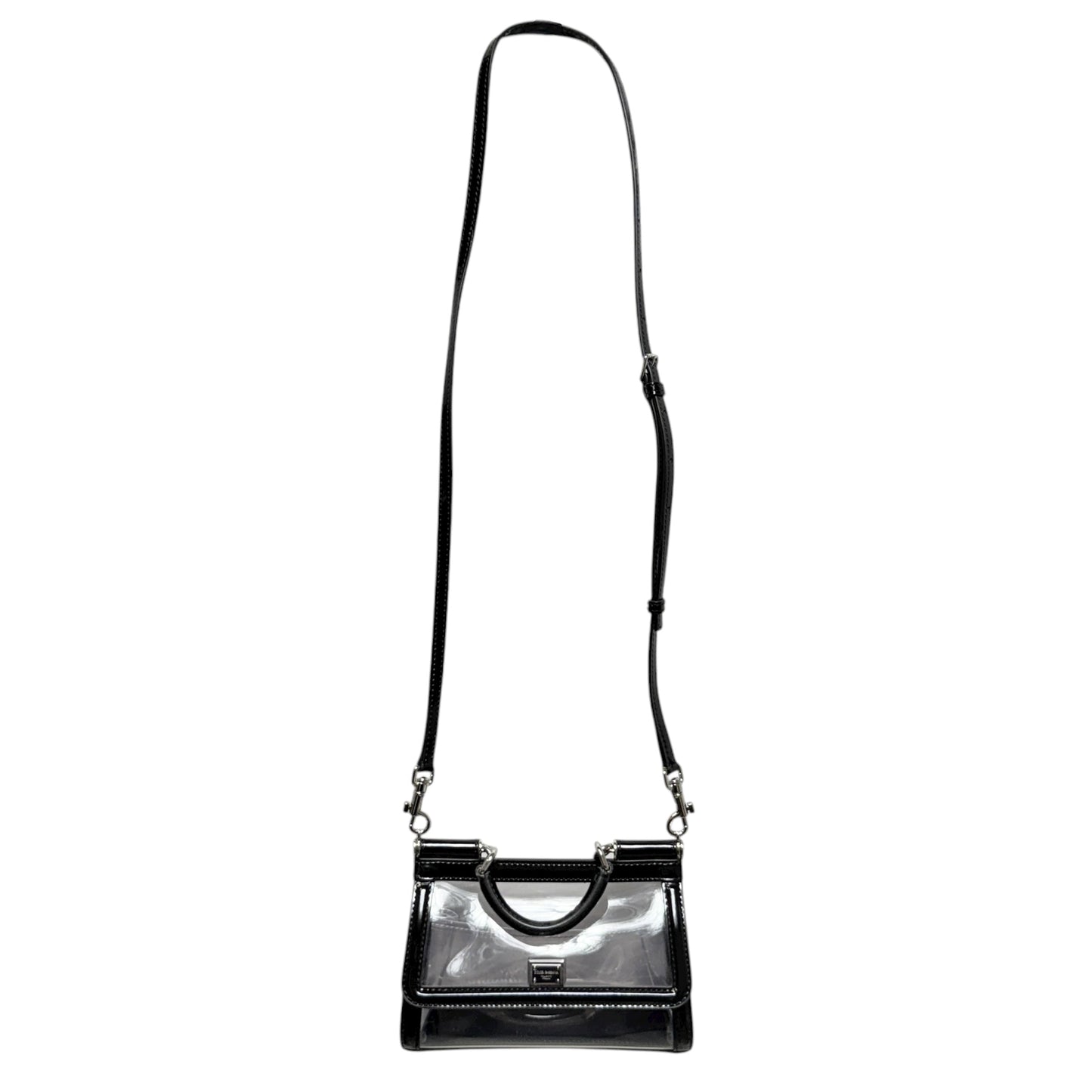 Sicily Small Transparent Top Handle Bag Luxury Designer By Dolce And Gabbana, Size: Small