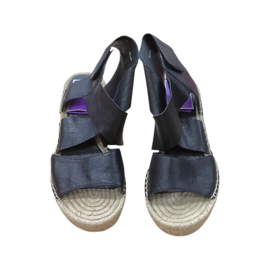 Sandals Heels Wedge By Eileen Fisher In Black, Size:6