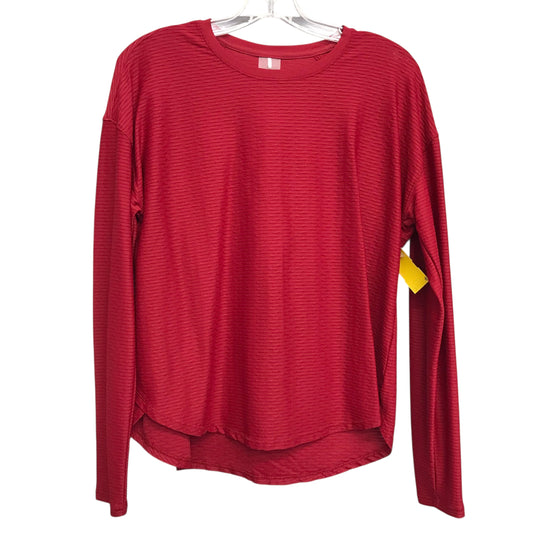 Athletic Top Ls Crewneck By Calia In Red, Size:M