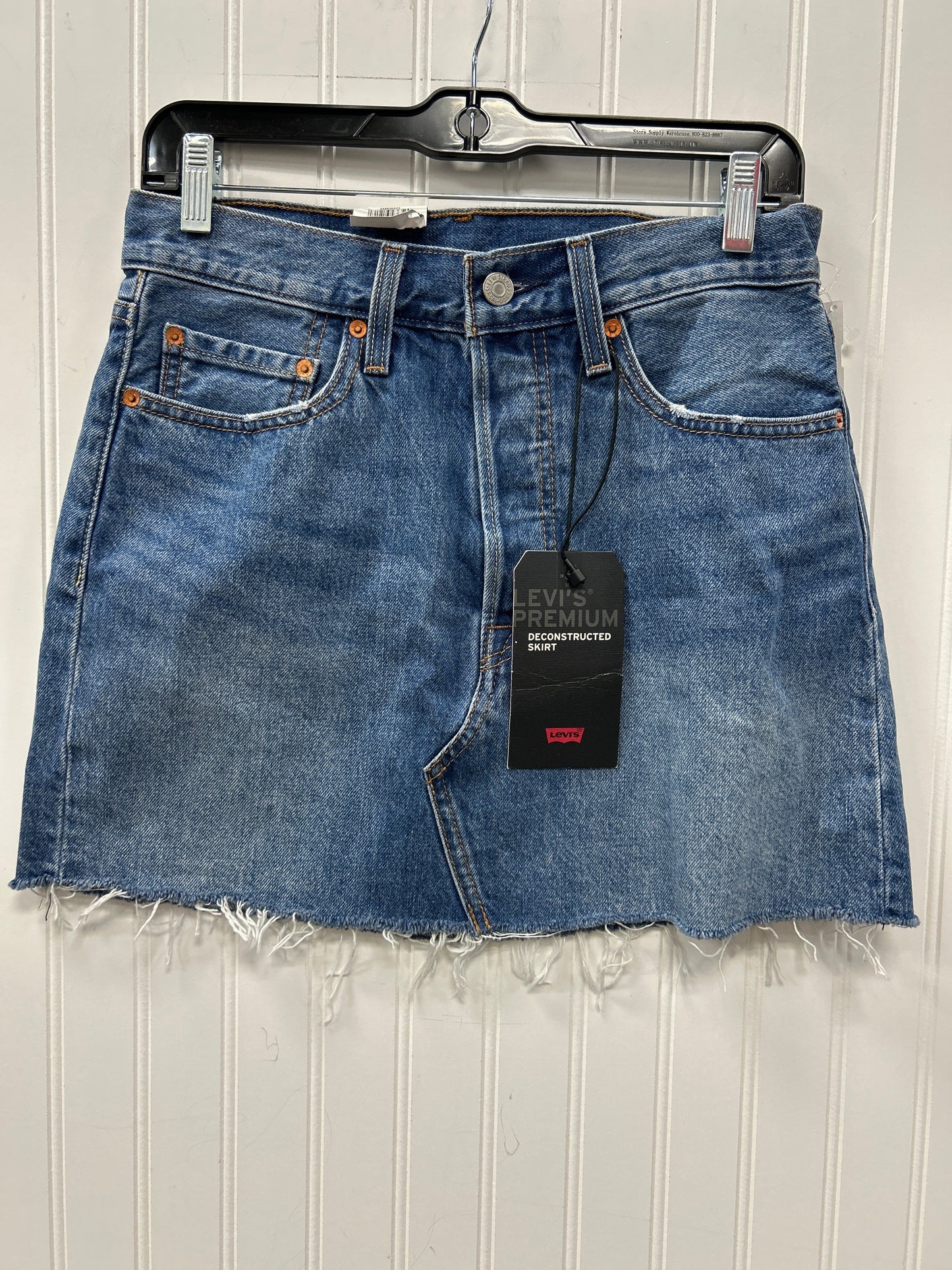 Skirt Mini & Short By Levis In Blue Denim, Size:4 NWT