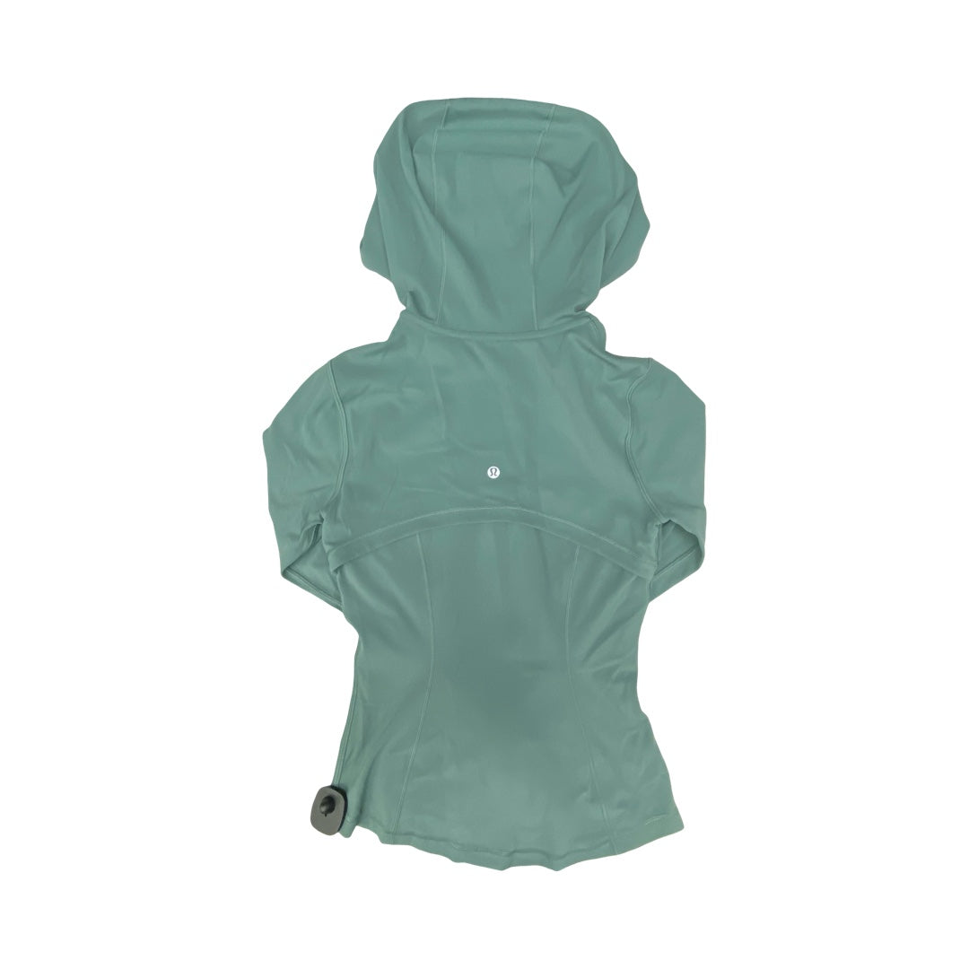 Athletic Jacket By Lululemon In Teal, Size:4