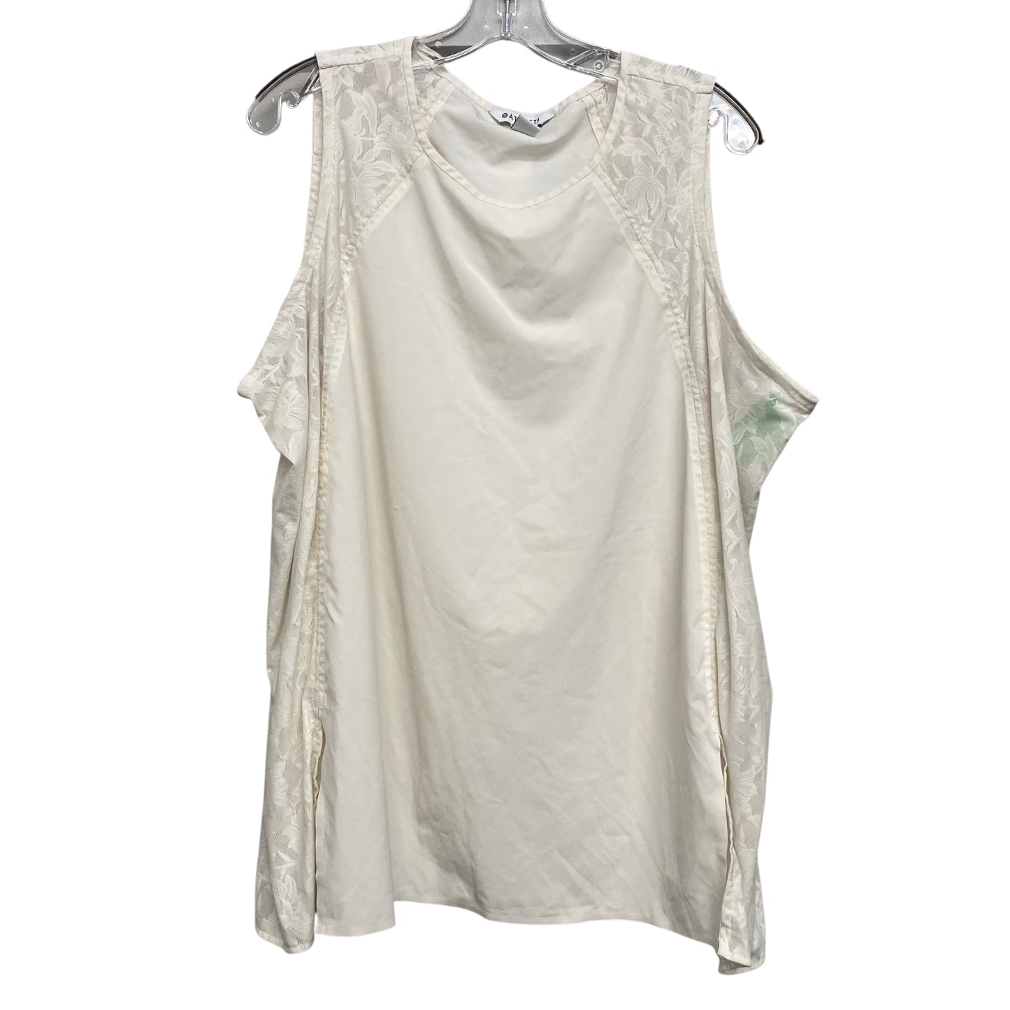 Top Sleeveless By Athleta In Cream, Size:2X