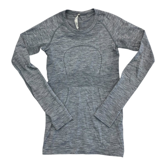Athletic Top Ls Crewneck By Lululemon In Grey, Size:4