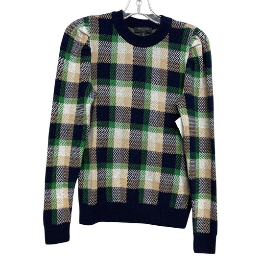 Sweater By Ann Taylor In Plaid Pattern, Size:Sp